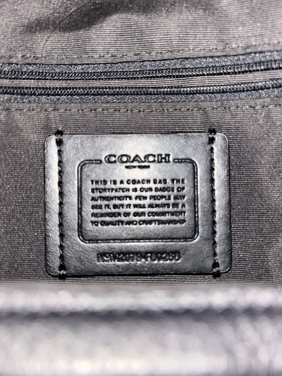 Coach Black Pebbled Leather Shoulder Bag with Silver Hardware - Picture 6 of 11